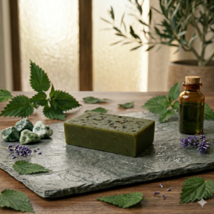 Savon exfoliant "Noyaux d'Olive & Romarin"